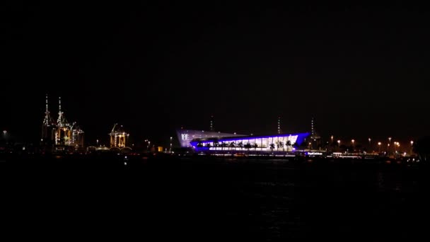 Porto Miami Terminais Cruzeiro Noite Miami Eua Fevereiro 2022 — Vídeo de Stock