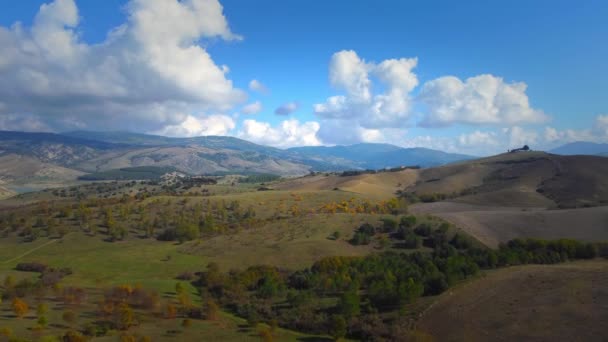 Italia Desde Arriba Vuelo Sobre Hermosos Paisajes Rurales Naturaleza Increíble — Vídeos de Stock