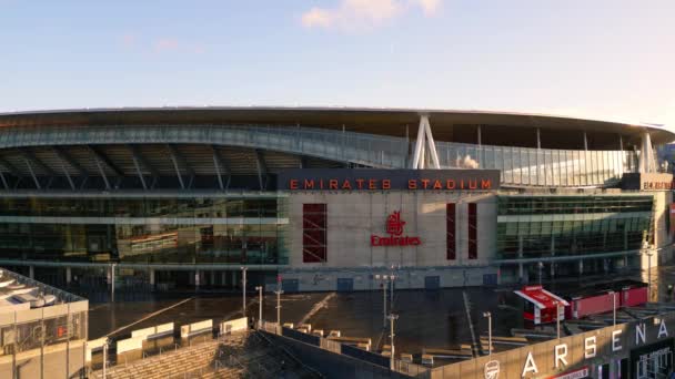 Emirates Stadium Domicile Arsenal London Soccer Club Vue Aérienne Londres — Video