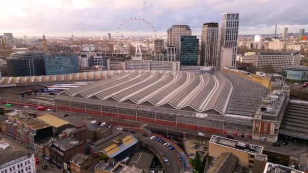 Waterloo Station Londra Dall Alto Londra Regno Unito Dicembre 2022 — Video Stock