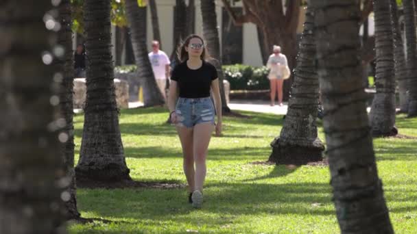 Relaks Plaży Miami Słoneczny Dzień Miami Usa Luty 2022 — Wideo stockowe