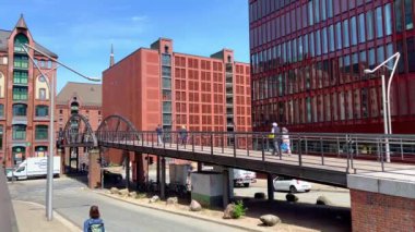 Hamburg Limanı 'ndaki Depo Bölgesi - HAMBURG Şehri, Almanya - 16 Mayıs 2022