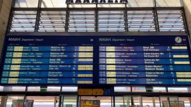 Mannheim Central Train Station Mannheim Germany May 2022 — Vídeo de stock