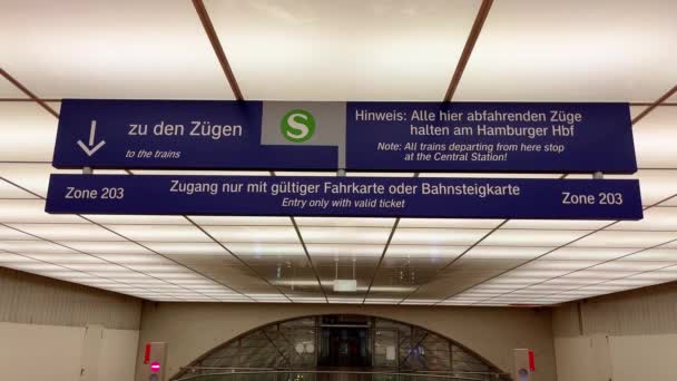 Estação Eléctrico Aeroporto Hamburgo Cidade Hamburgo Alemanha Maio 2022 — Vídeo de Stock