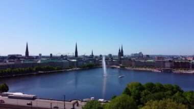 Almanya 'nın Hamburg şehir merkezi - seyahat fotoğrafçılığı