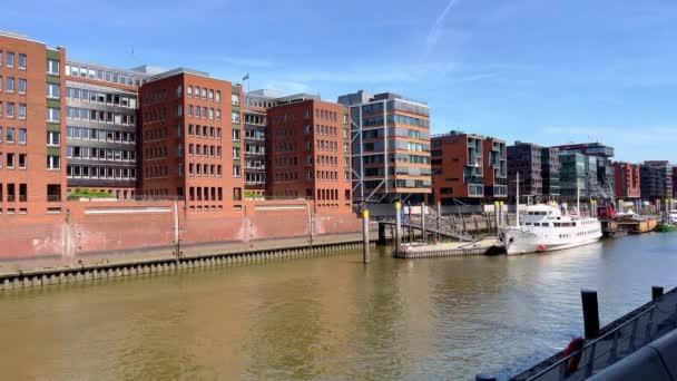 Moderne Havnedistrikt Hamburg City Hamburg Germany May 2022 – stockvideo