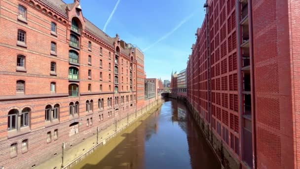 Famous Warehouse District City Hamburg Germany Travel Photography — Video