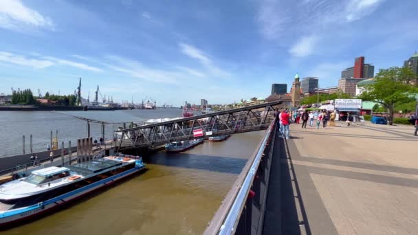 Hamburg Limanı Hamburg Şehri Almany Mayis 2022 — Stok video