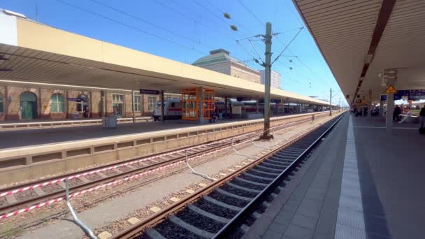 Центральный Железнодорожный Вокзал Манн Германия Января 2022 Года — стоковое видео
