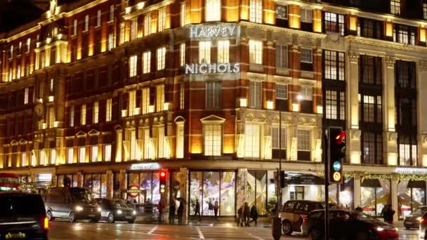 ハーヴェイニコルズロンドン店ナイツブリッジ ロンドン イギリス 2022年12月20日 — ストック動画