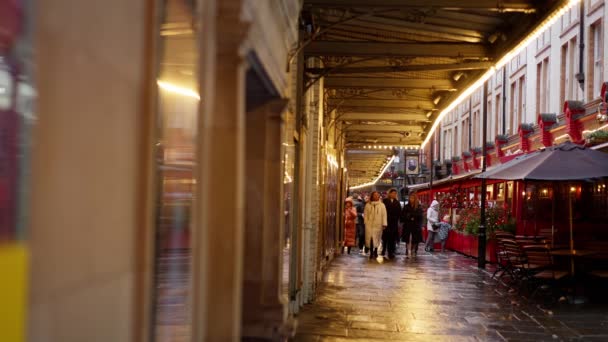 London Theatre District Christmas Time Travel Photography — Vídeos de Stock