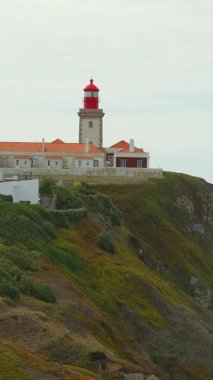 Portekiz 'deki Cabo Da Roca' nın deniz feneri - seyahat fotoğrafçılığı