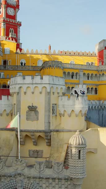 Nationalpalatset Pena Sintra Portugal Fotografi — Stockvideo