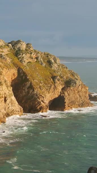 Portekiz Deki Cape Roca Üzerinde Gün Batımı Avrupa Nın Batı — Stok video