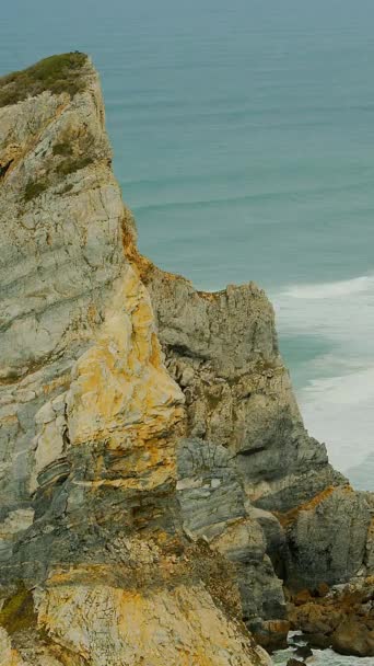 Rotskust Van Cabo Roca Portugal Reizen — Stockvideo