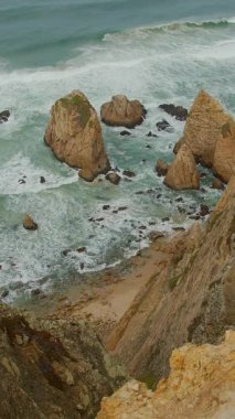 Cabo da Roca 'nın muhteşem manzarası Portekiz' de Atlantik Okyanusu 'nda - seyahat fotoğrafçılığı