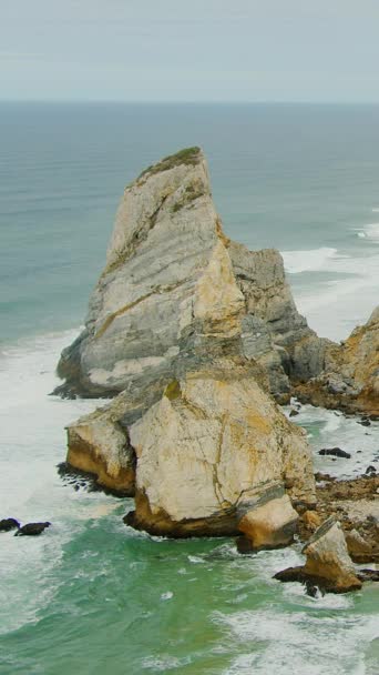 Maravilhosa Paisagem Cabo Roca Portugal Oceano Atlântico Viagens — Vídeo de Stock