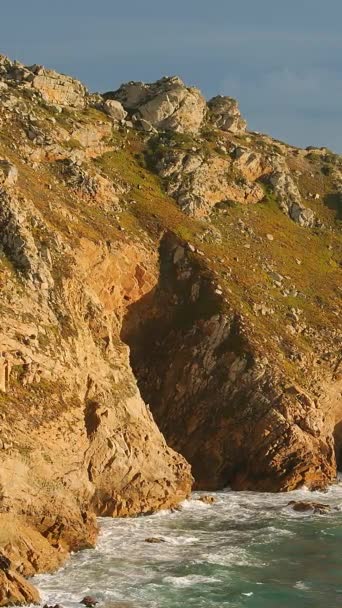 Sonnenuntergang Über Kap Roca Portugal Der Westlichste Punkt Europas Reisefotos — Stockvideo