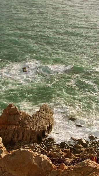 罗卡角 日落时分葡萄牙著名的罗卡角海岸 旅游摄影 — 图库视频影像