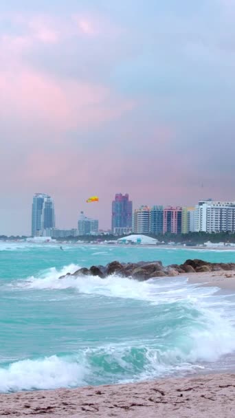 Maravillosa Agua Azul Miami Beach North Beach Fotografía Viaje — Vídeo de stock