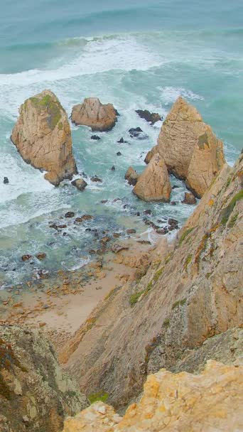 Park Naturalny Sintra Przylądku Roca Portugalii Zdjęcia Wakacji — Wideo stockowe