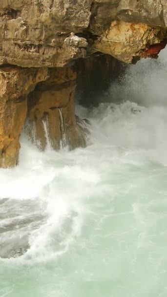 Wilde Meereswellen Bei Boca Inferno Portugal Reisefotos — Stockvideo