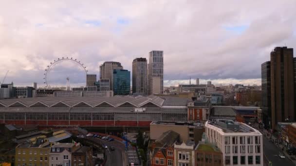 Waterloo Station London Uppifrån London Förenade Kungariket December 2022 — Stockvideo