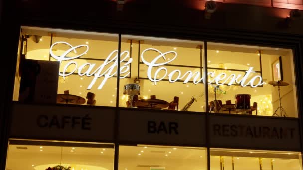 Caffe Konçertosu Londra Nın Batısındaki Güzel Kafe Londra Kingdom Aralik — Stok video