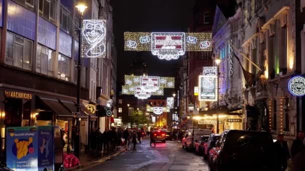 セント マーティンス レーン ロンドン クリスマス タイム ロンドン イギリス 2022年12月20日 — ストック動画
