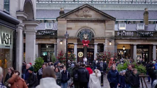 Covent Garden London Christmas Time Travel Photography — Video