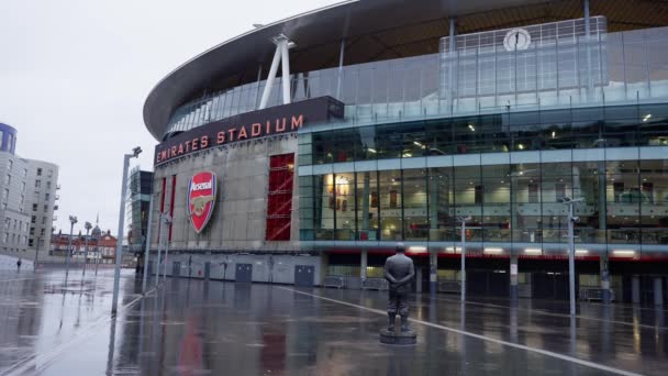 Emirates Stadium Otthona Arsenal London Labdarúgó Klub Utazási Fotózás — Stock videók