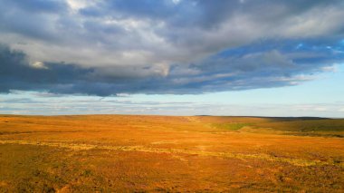 Sunset over Snake Pass in the Peak District National Park - drone photography