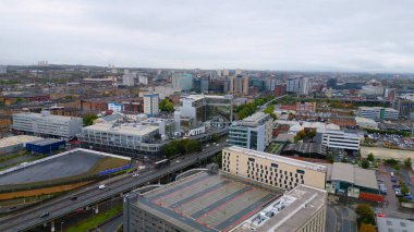Glasgow şehrinin hava manzarası - GLASGOW, BİRLİK KINGDOM - 04 Ekim 2022