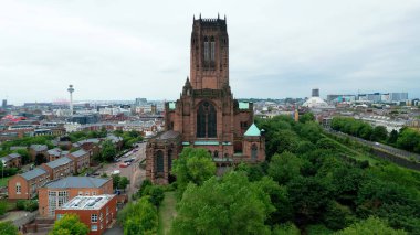 Cathedral of Liverpool - aerial view - LIVERPOOL, UNITED KINGDOM - AUGUST 16, 2022