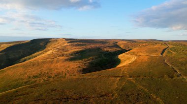 Amazing landscape at Snake Pass in the Peak District National Park - drone photography
