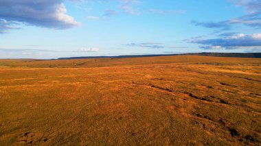 Sunset over Snake Pass in the Peak District National Park - drone photography