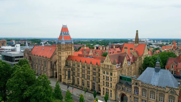 Manchester Museum Aerial View Drone Photography — Stock Photo, Image