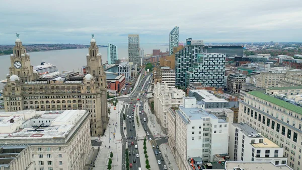 Amazing View Liverpool Strand Drone Photography — Stockfoto