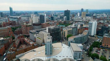 Manchester Piccadilly train station from above - MANCHESTER, UNITED KINGDOM - AUGUST 15, 2022