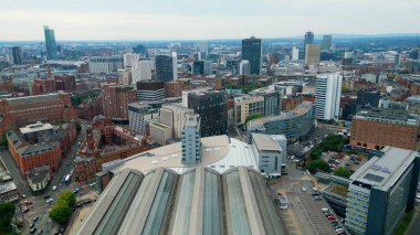 Manchester Piccadilly train station from above - MANCHESTER, UNITED KINGDOM - AUGUST 15, 2022