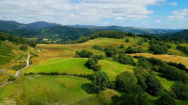 Amazing landscape of Lake District National Park from above - drone photography