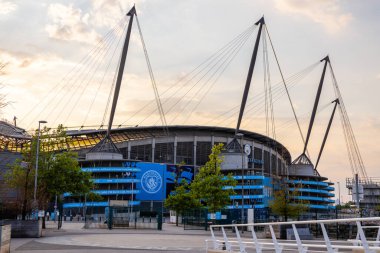 Etihad football stadium - the home of Manchester City - MANCHESTER, UNITED KINGDOM - AUGUST 15, 2022
