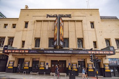 Palace Theatre in Manchester playing We Will Rock You musical - MANCHESTER, UNITED KINGDOM - AUGUST 15, 2022