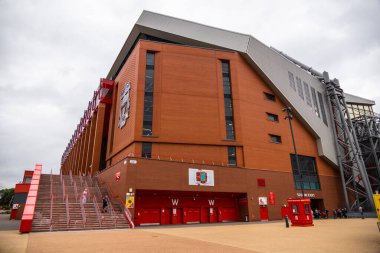 Anfield stadium - home of FC Liverpool - LIVERPOOL, UNITED KINGDOM - AUGUST 16, 2022