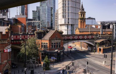 Deansgate Castlefield station in Manchester - MANCHESTER, UNITED KINGDOM - AUGUST 15, 2022