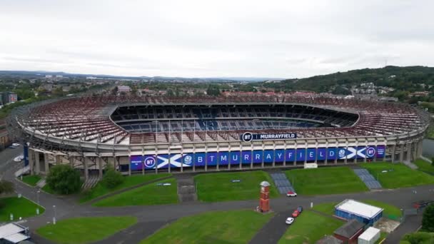 从空中俯瞰爱丁堡Murrayfield体育馆 联合王国 Edinburgh 2022年10月3日 — 图库视频影像