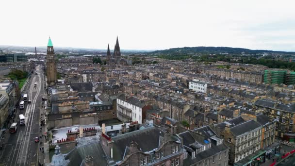 Widok Lotu Ptaka Edynburg Edinburgh Zjednoczone Królestwo Październik 2022 — Wideo stockowe