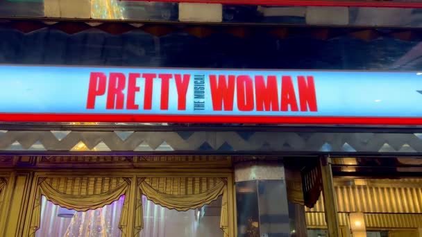 Pretty Woman Musical Het Savoy Theatre Londen London Verenigd Koninkrijk — Stockvideo