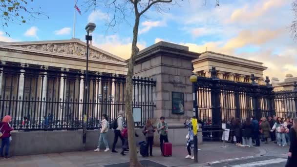Muzeum Brytyjskie Londynie London Zjednoczone Królestwo Grudnia 2022 — Wideo stockowe