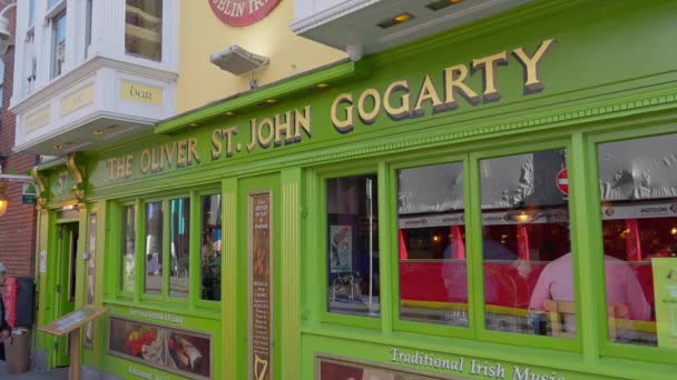Irlandzki Pub Dzielnicy Temple Bar Dublinie Miasto Dublin Irlandia Kwietnia — Wideo stockowe